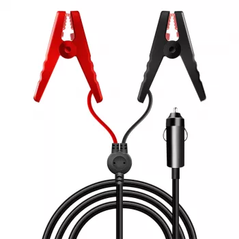 Cable adaptador de corriente DC 12V LogiLink CP0400 con conector de mechero y pinzas de cocodrilo, 2m, 10A, negro/rojo