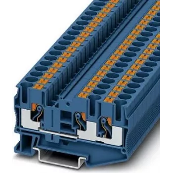 Borne de paso Phoenix 3211485 PT 6-TWIN BU, push-in, azul