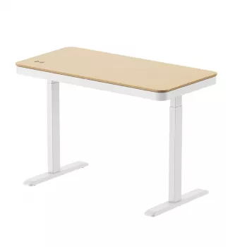 Escritorio elevable LogiLink, motor único, 118x60cm, con carga inalámbrica, blanco