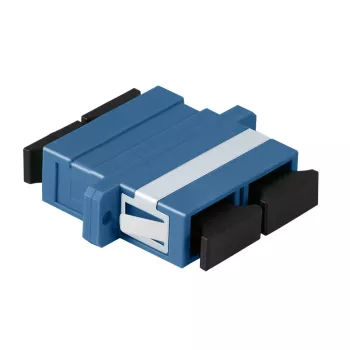 Adaptador de fibra óptica SC dúplex LogiLink, 12 unidades, con brida, azul