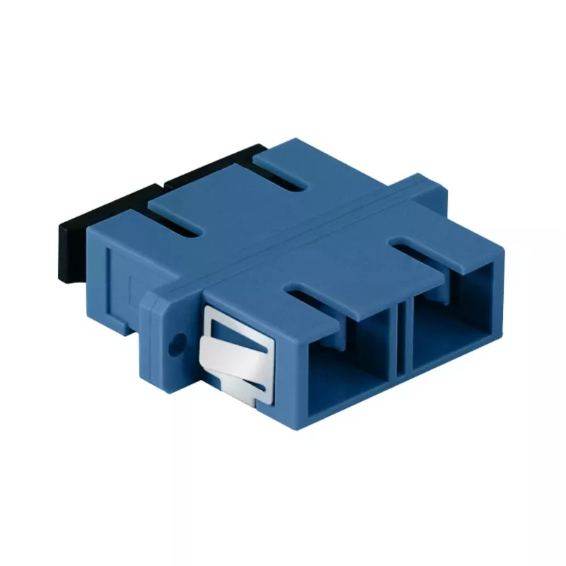 Adaptador de fibra óptica SC dúplex LogiLink, 12 unidades, con brida, azul