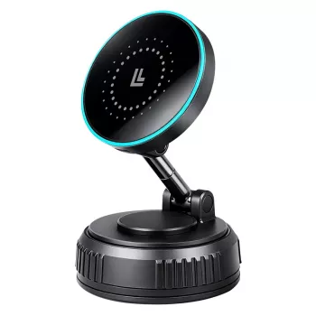 Cargador inalámbrico para coche LogiLink, imán de vacío, plegable 360°, 25W