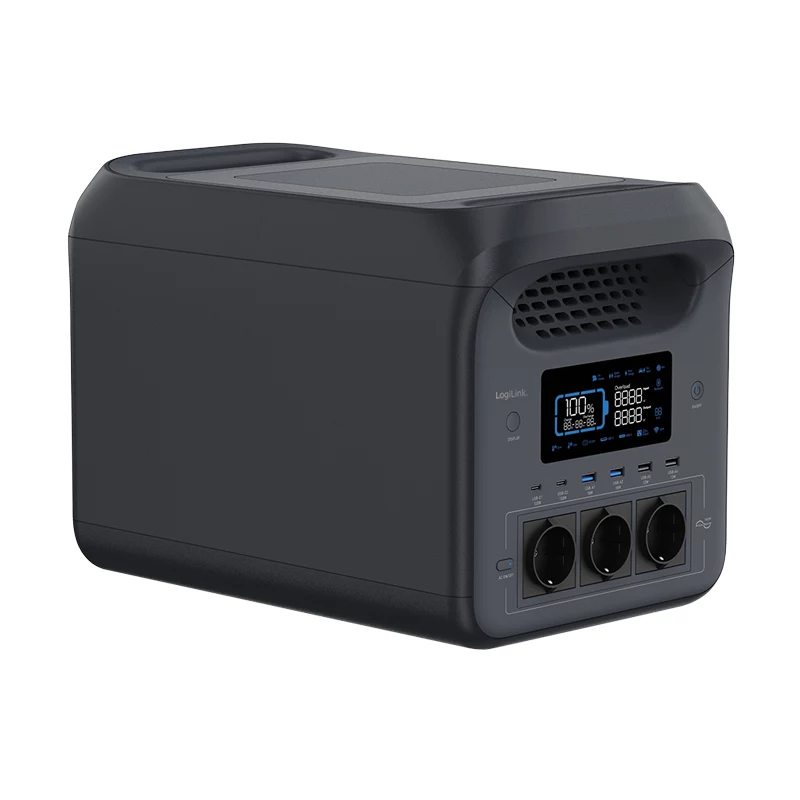 LogiLink PPS1800 estación de energía portátil, 1800 W, LiFePO4, compatible con Tuya