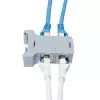 Adaptador de montaje en carril DIN LogiLink con 2 conectores hembra en línea Cat.6A apantallados, 10G, PoE++ (MP0079)