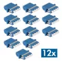 LogiLink adaptador de fibra óptica LC Quad, pack de 12, azul, montaje con brida, monomodo