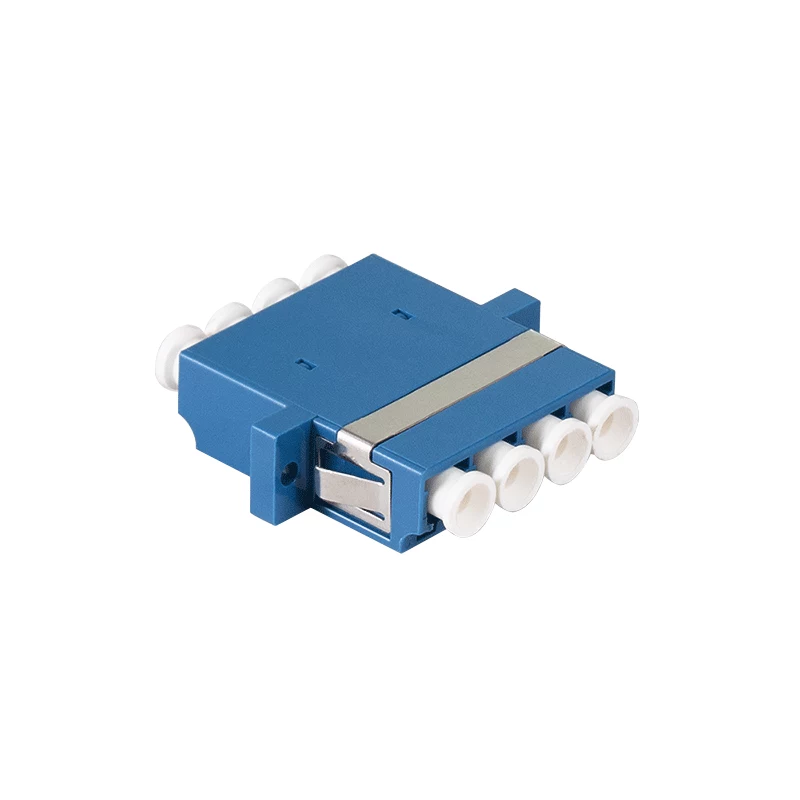 LogiLink adaptador de fibra óptica LC Quad, pack de 12, azul, montaje con brida, monomodo