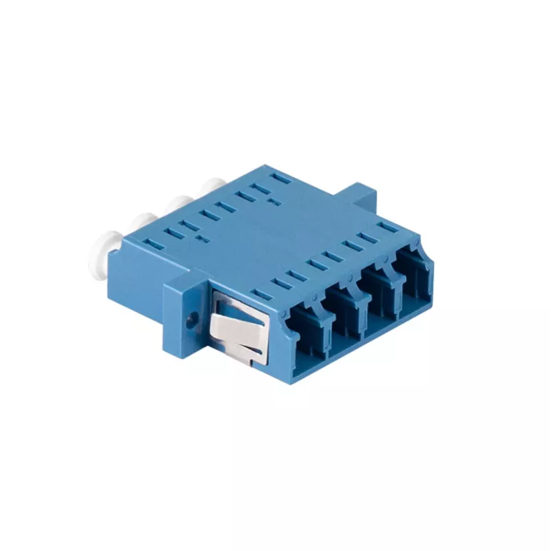 LogiLink adaptador de fibra óptica LC Quad, pack de 12, azul, montaje con brida, monomodo