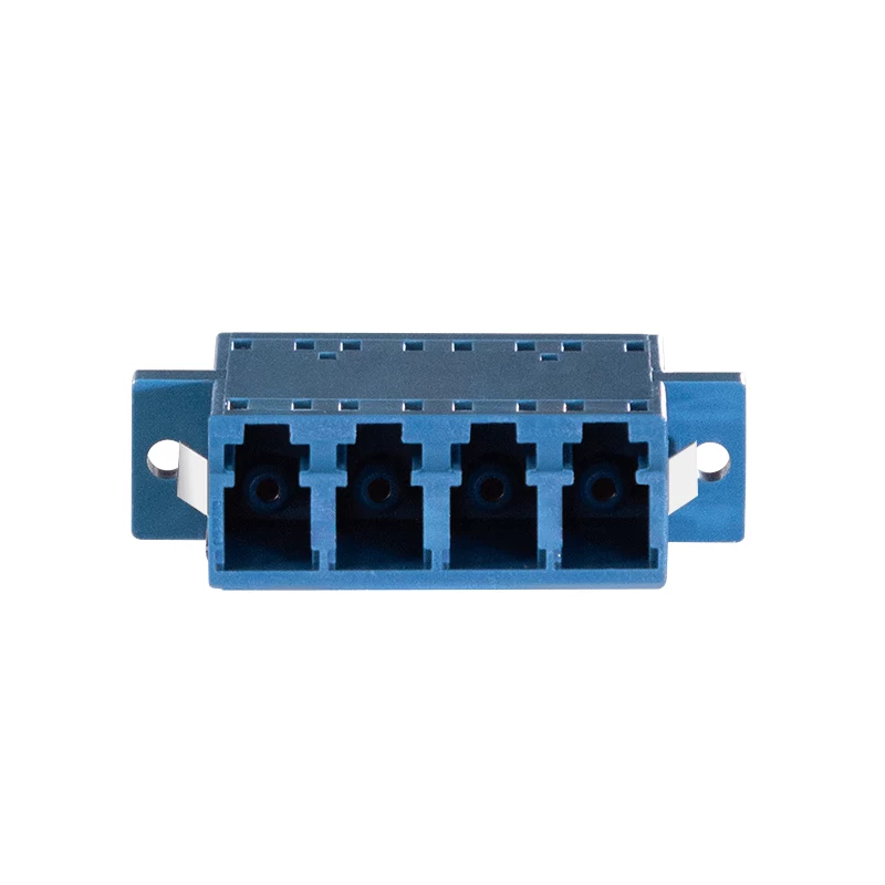 LogiLink adaptador de fibra óptica LC Quad, pack de 12, azul, montaje con brida, monomodo