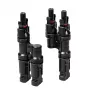 LogiLink set de conectores solares en Y, 2 uds., compatible con MC4, conector macho y conector hembra, PVC, negro