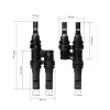 LogiLink set de conectores solares en Y, 2 uds., compatible con MC4, conector macho y conector hembra, PVC, negro