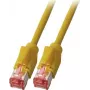 EFB Elektronik K8708GE.050 cable de conexión Cat.6A S/FTP LSZH, Daetwyler 7702 TM21, 0,5 m, amarillo