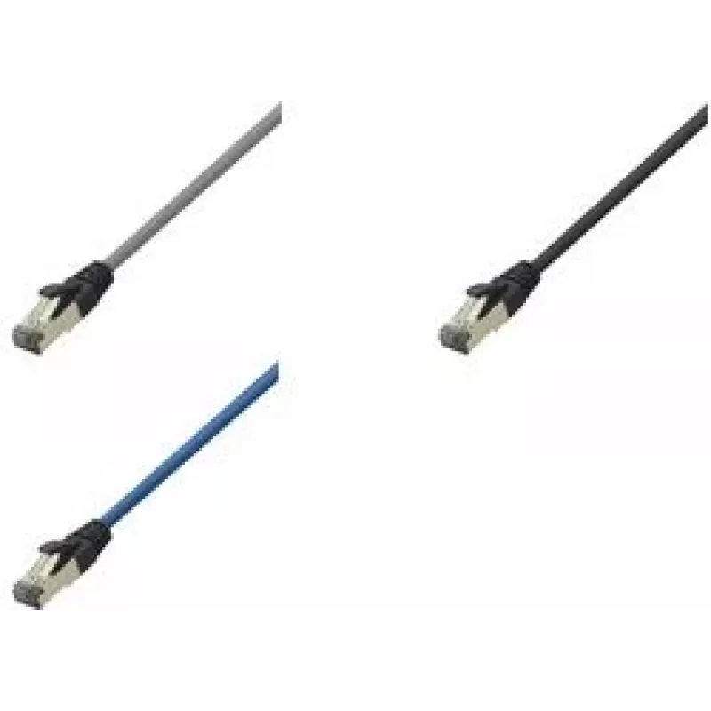 LogiLink cable de conexión Cat 8.1 S/FTP, conector macho RJ-45 a conector macho RJ-45, 3 m, 40 Gbps, 2000 MHz, libre de halógenos, gris claro RAL 7035
