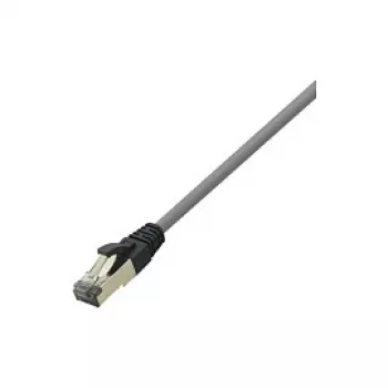 LogiLink cable de conexión Cat 8.1 S/FTP, conector macho RJ-45 a conector macho RJ-45, 3 m, 40 Gbps, 2000 MHz, libre de halógenos, gris claro RAL 7035