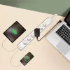 LogiLink regleta de enchufes con 6 tomas de seguridad, USB-A y USB-C PD 20W, interruptor basculante, 1,5 m, blanco