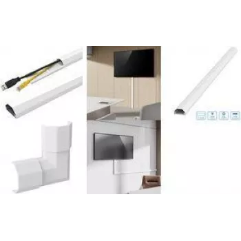 LogiLink canaleta de aluminio para cables 1100x33x18 mm, blanco