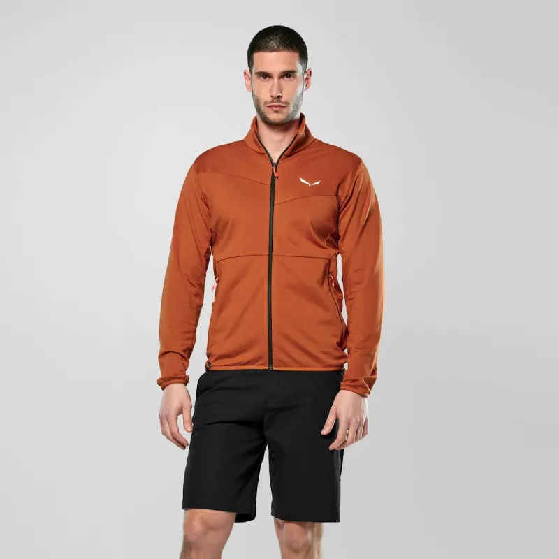Salewa Puez Cammino chaqueta polar para hombre marrón nogal EU 48 (M) - Polarlite Alpine Trekking Mid-Layer