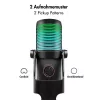 LogiLink micrófono de condensador USB con luz RGB, cardioide/patrón cardioide, 20 Hz - 20 kHz, negro (HS0059)