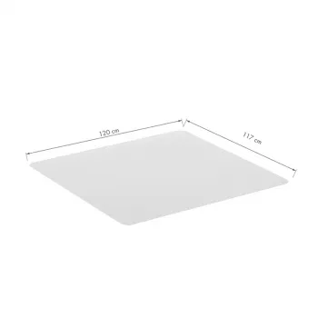 LogiLink EO0086 Alfombrilla protectora de suelo, 117 x 120 cm, extra suave, transparente, antideslizante, para suelos duros