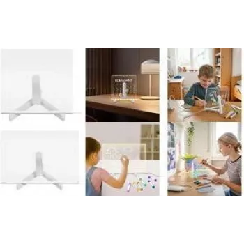 LogiLink Pizarra luminosa LED A4 con 7 rotuladores fluorescentes, alimentación USB/pilas, acrílico, 30 x 20 cm