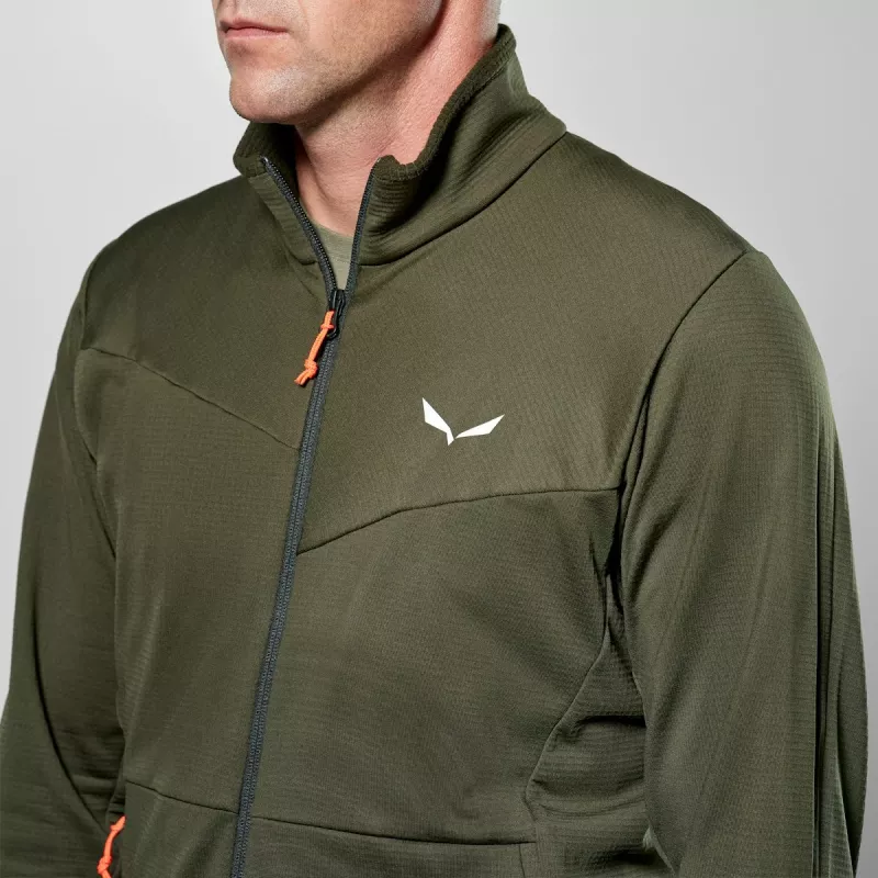 Salewa Puez Cammino PL Chaqueta polar sin capucha hombre Dark Olive