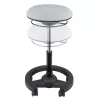 LogiLink Taburete móvil oscilante de altura ajustable, gris