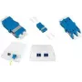 LogiLink FA03LC7 Adaptador de fibra LC dúplex, pack de 12, sin brida, azul