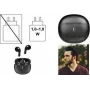 LogiLink auriculares Bluetooth TWS, resistentes al agua IPX4, control táctil, estuche de carga USB-C, negro