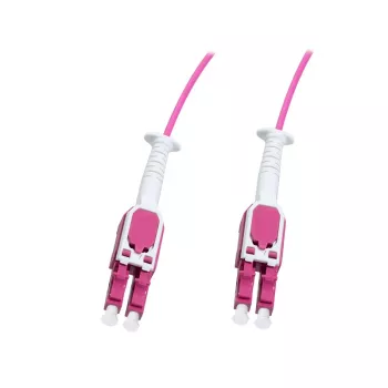 LogiLink Uniboot Push-Pull LC-LC OM4 cable de fibra óptica multimodo, 1,0 m, LSZH, Heather Violet