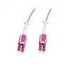 LogiLink Uniboot Push-Pull LC-LC OM4 cable de fibra óptica multimodo, 1,0 m, LSZH, Heather Violet