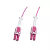 LogiLink Uniboot Push-Pull LC-LC OM4 cable de fibra óptica multimodo, 1,0 m, LSZH, Heather Violet