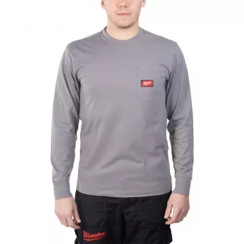Milwaukee camiseta de manga larga con bolsillo en el pecho gris claro WTLSGR-XXL