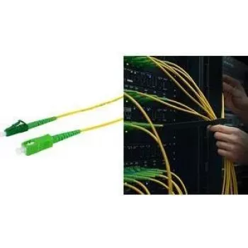 LogiLink FPSLS40 OS2 cable de fibra óptica monomodo, SC a LC simplex, 40 m, amarillo, LSZH