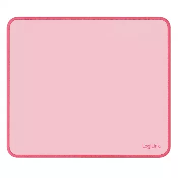 LogiLink alfombrilla de ratón 220 x 250 mm rosa - superficie textil, base de goma antideslizante