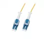 LogiLink Uniboot Push-Pull cable de fibra óptica LC-LC OS2, 1,0 m