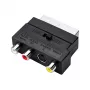 LogiLink adaptador SCART a RCA/S-Video con conmutador, negro