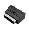 LogiLink adaptador SCART a RCA/S-Video con conmutador, negro