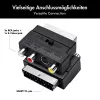 LogiLink adaptador SCART a RCA/S-Video con conmutador, negro