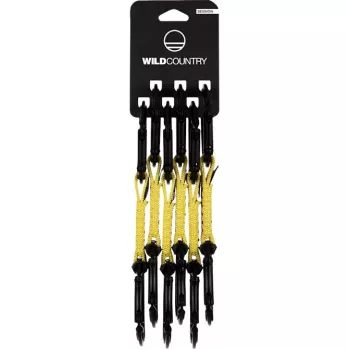 Wild Country HMS Screwgate Mosquetón de bloqueo pack de 6 - Negro/Amarillo, 25 kN
