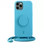 Just Elegance JE PopGrip Funda para iPhone 11 Pro 5,8 pulgadas azul/aqua