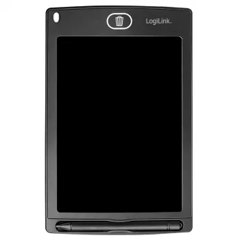LogiLink Tableta de escritura LCD 8,5 pulgadas negra con imanes