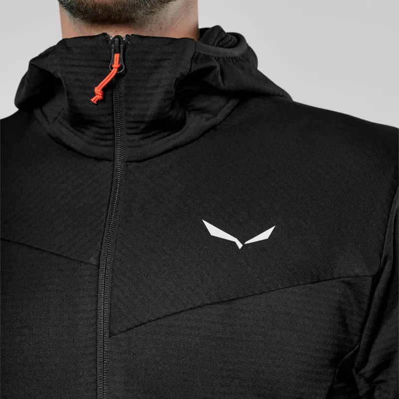 Salewa Puez Altavia chaqueta polar con capucha hombre - Black Out - talla L