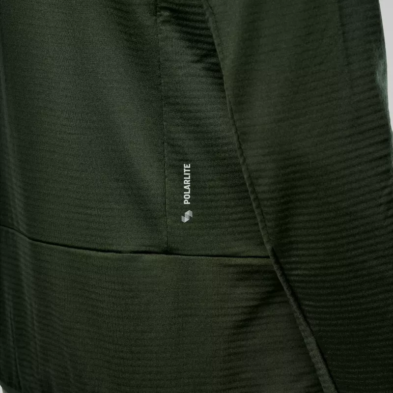 Salewa Puez Altavia PL HD Hombre Chaqueta de forro polar con capucha - Verde oscuro, Talla M