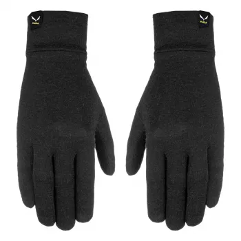Salewa Guantes de lana Cristallo Liner Negro Talla L
