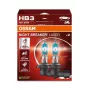 OSRAM Night Breaker Laser HB3 12V 60W P20d Lámpara halógena, pack doble, hasta un 150% más luminosa, conos de luz 150m más largos, luz un 20% más blanca