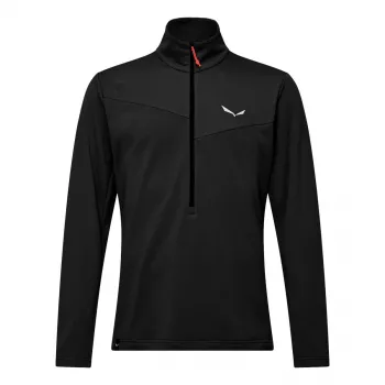 Salewa Puez Cammino Polarlite forro polar con media cremallera hombre Black Out L