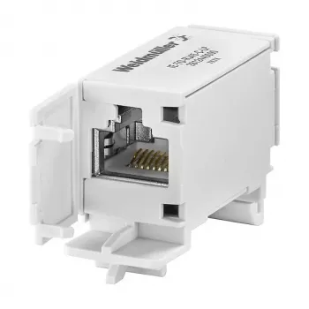 Weidmüller IE-TO-RJ45-C-LP Conector macho RJ45 industrial de montaje en campo, Cat.6A, apantallado, IDC sin herramienta, fundición de zinc