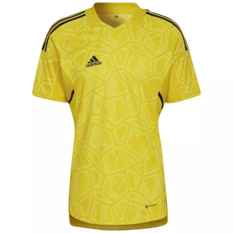 adidas Condivo 22 Camiseta de portero de manga corta para hombre Solar Yellow HF0138
