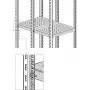 EFB Elektronik Baldosa fija de carga pesada 6U montaje lateral 200 kg gris claro RAL 7035