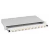 EFB Elektronik BA71533.24 Caja de empalme de fibra de 24 puertos E2000/APC monomodo para montaje en rack, 1U, OS2, con pigtails