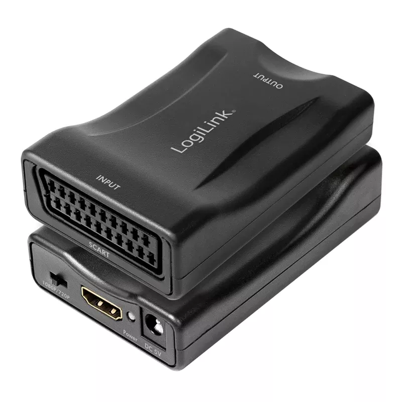 LogiLink CV0160 Adaptador convertidor SCART a HDMI, 1080p, negro